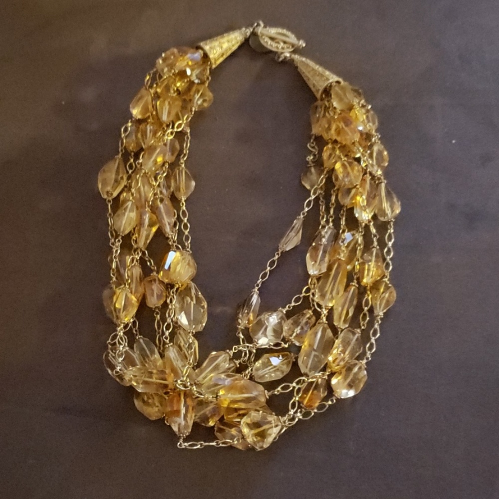 Natalie Baroni multi strand Gold Necklace